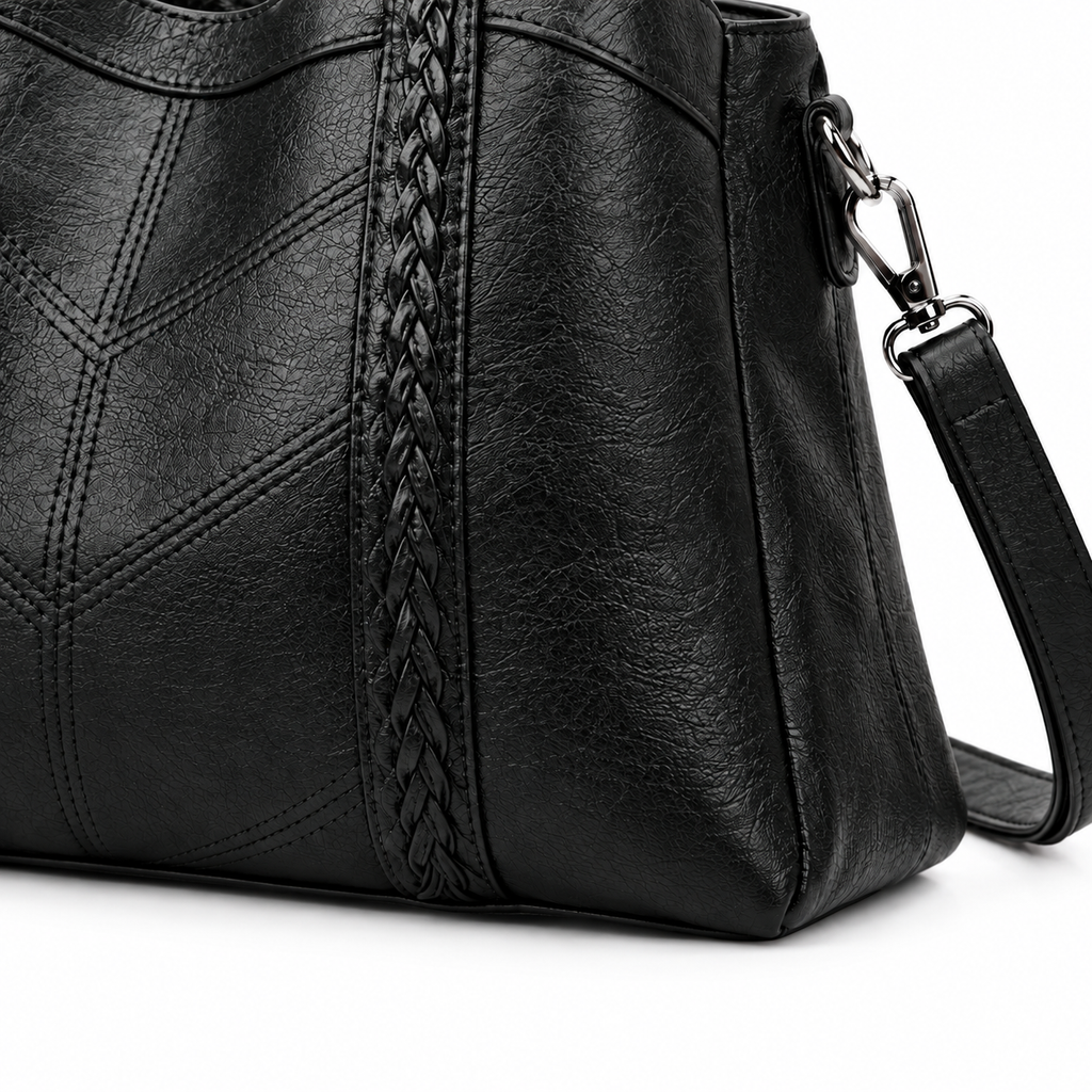 The Merritt Everyday Tote - Black - Detail