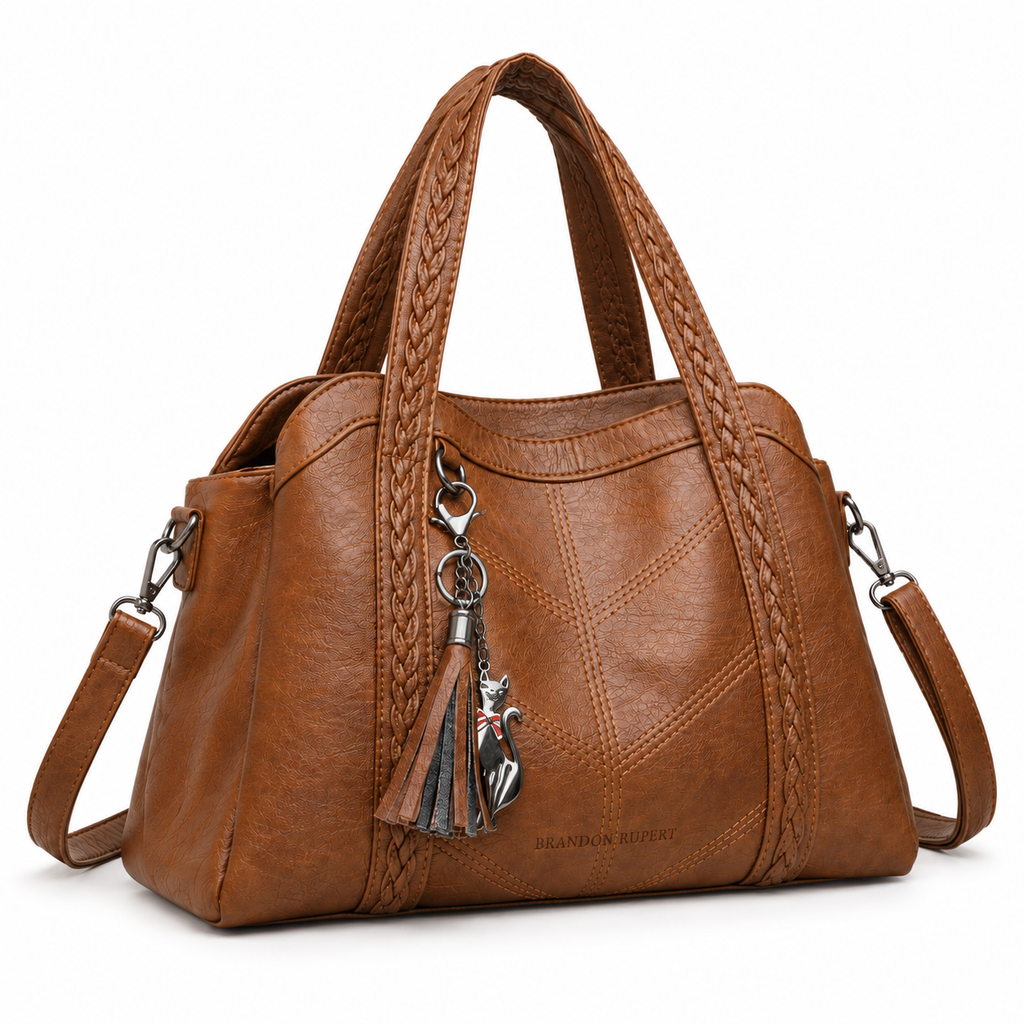 The Merritt Everyday Tote - Brown - Brown · Three-quarter
