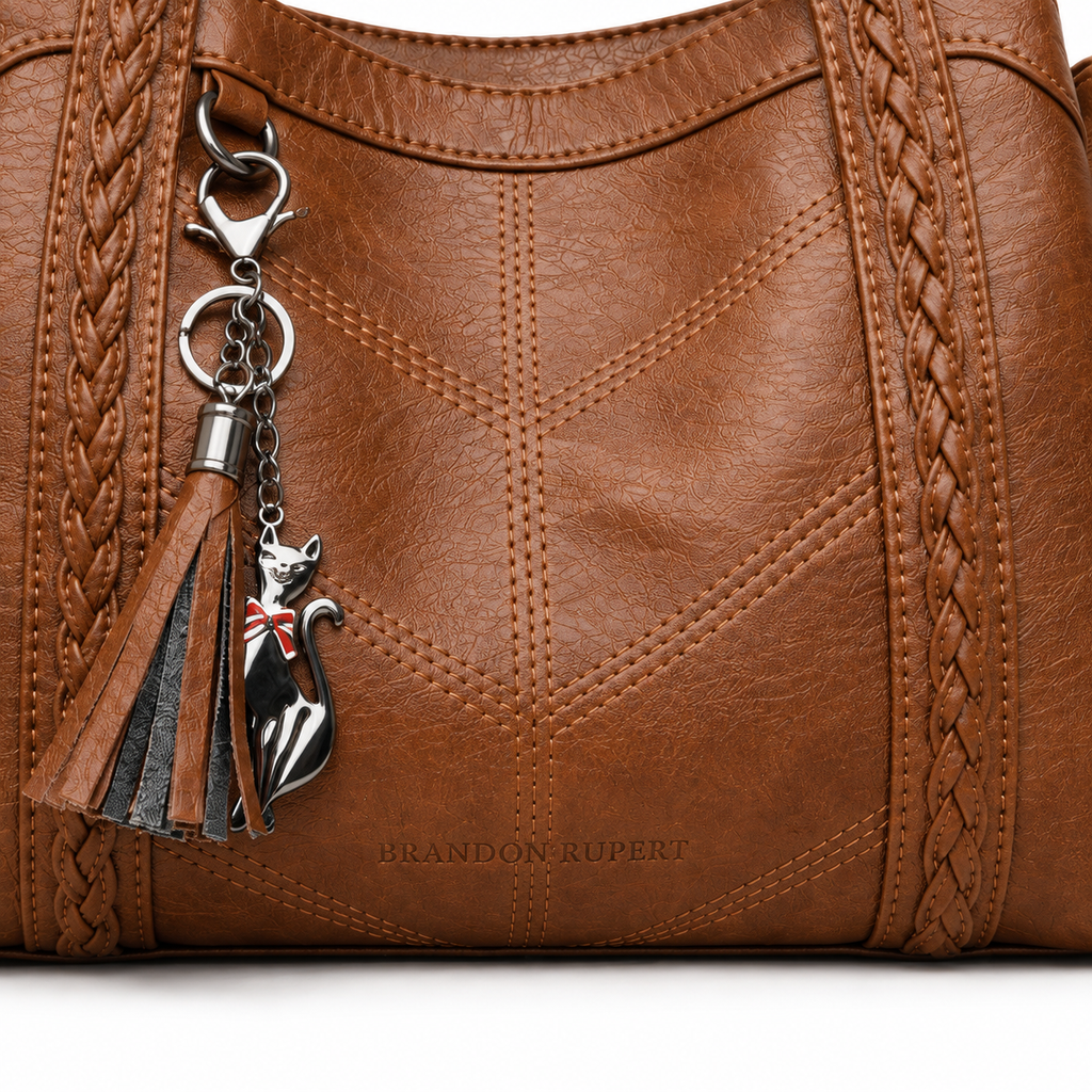 The Merritt Everyday Tote - Brown - Brown · Front detail
