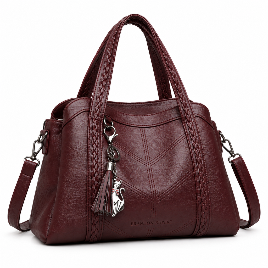 The Merritt Everyday Tote - Wine Red - Wine Red · Three-quarter