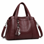 The Merritt Everyday Tote - Wine Red - Wine Red · Three-quarter