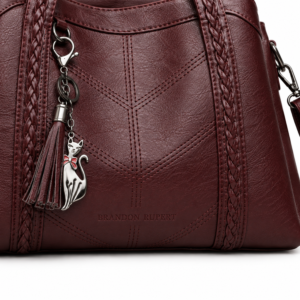 The Merritt Everyday Tote - Wine Red - Wine Red · Front detail