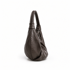 The Elodie Slouchy Hobo Bag - Coffee brown - Distinct side-angle view